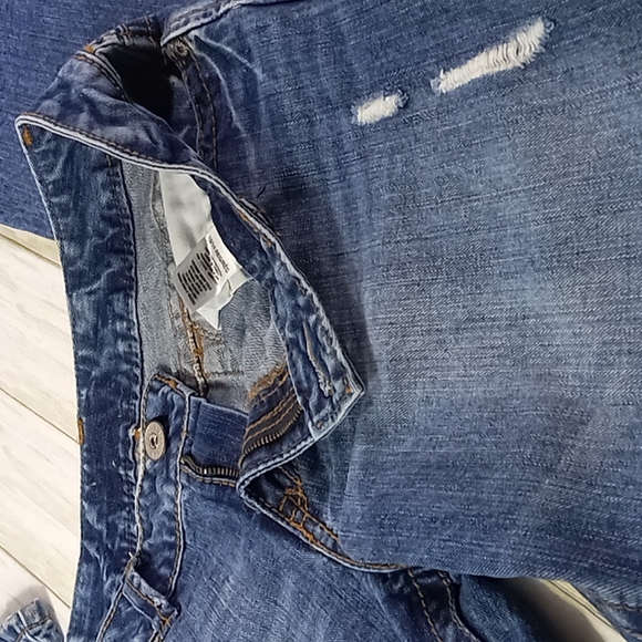 aeropostale Distressed Bootcut Blue Jeans Size 13/14 Reg - Picture 13 of 16